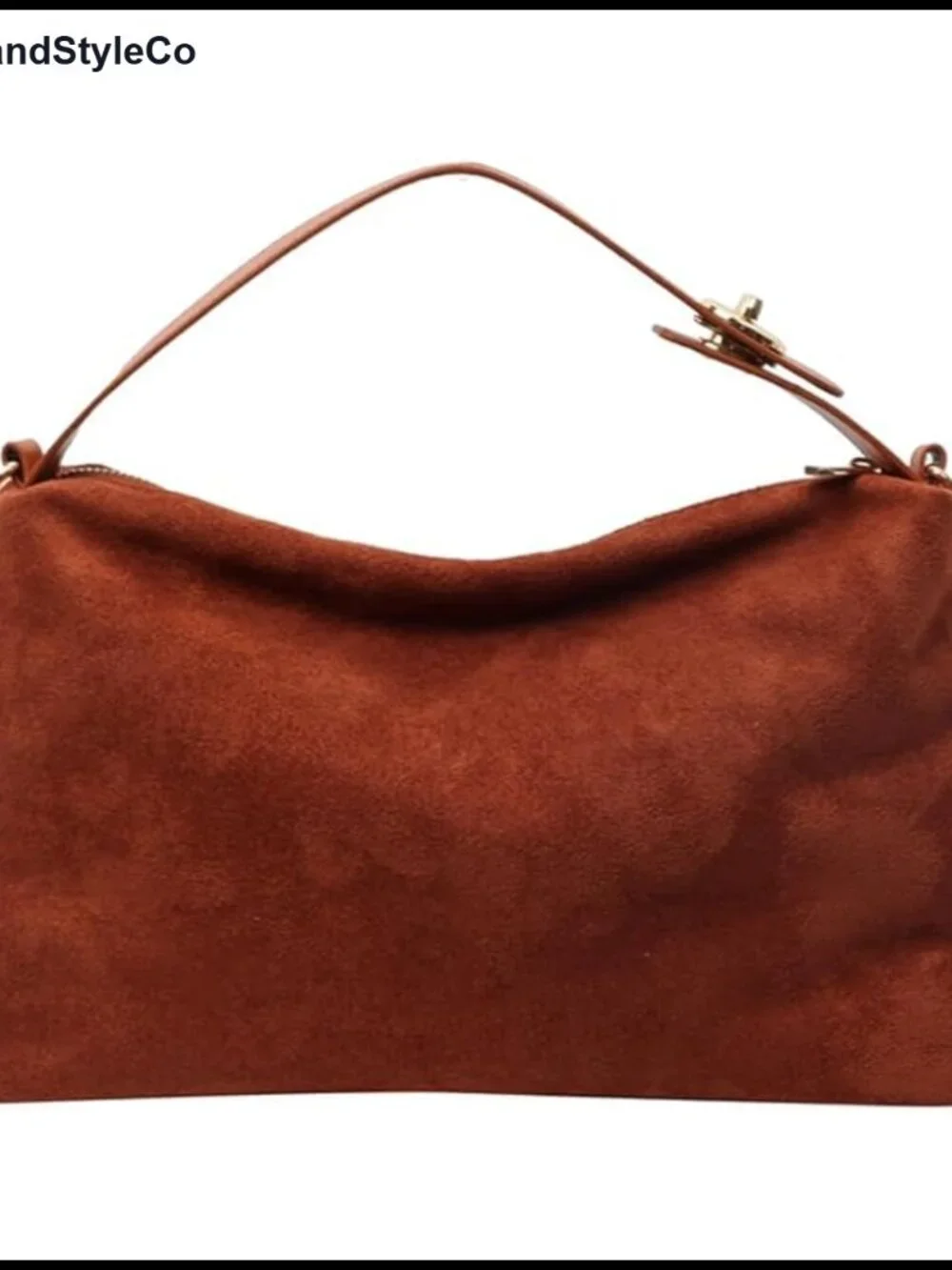 Faux Suede Slouchy Hobo Shoulder Bag with Top Handle Crossbody